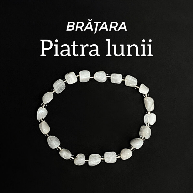 Brățară Piatra Lunii, piatră semiprețioasă, elastic