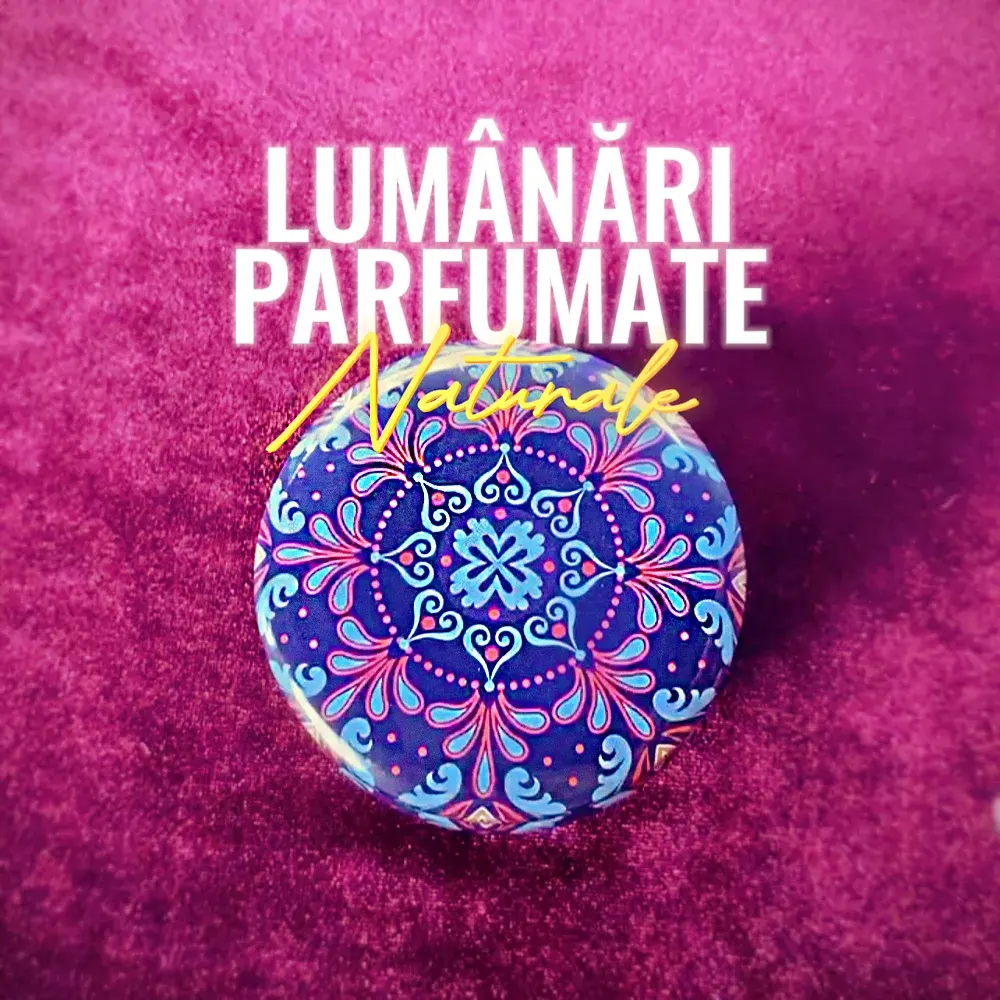 Lumanare parfumata naturala floral, cutie metal refolosibilă